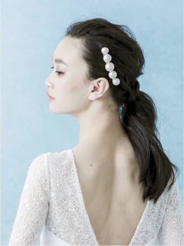 『海の花』W19SS-5-2-WH｜コーム(5粒パール)／ホワイト　¥41,040